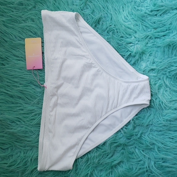 NWT Stoney Clover mid-rise cheeky white swimsuit bottom 2X - Picture 1 of 6
